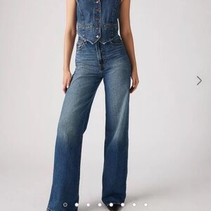 Levi's Ribcage Wide Leg Jeans In Polar Perimeter Size 25